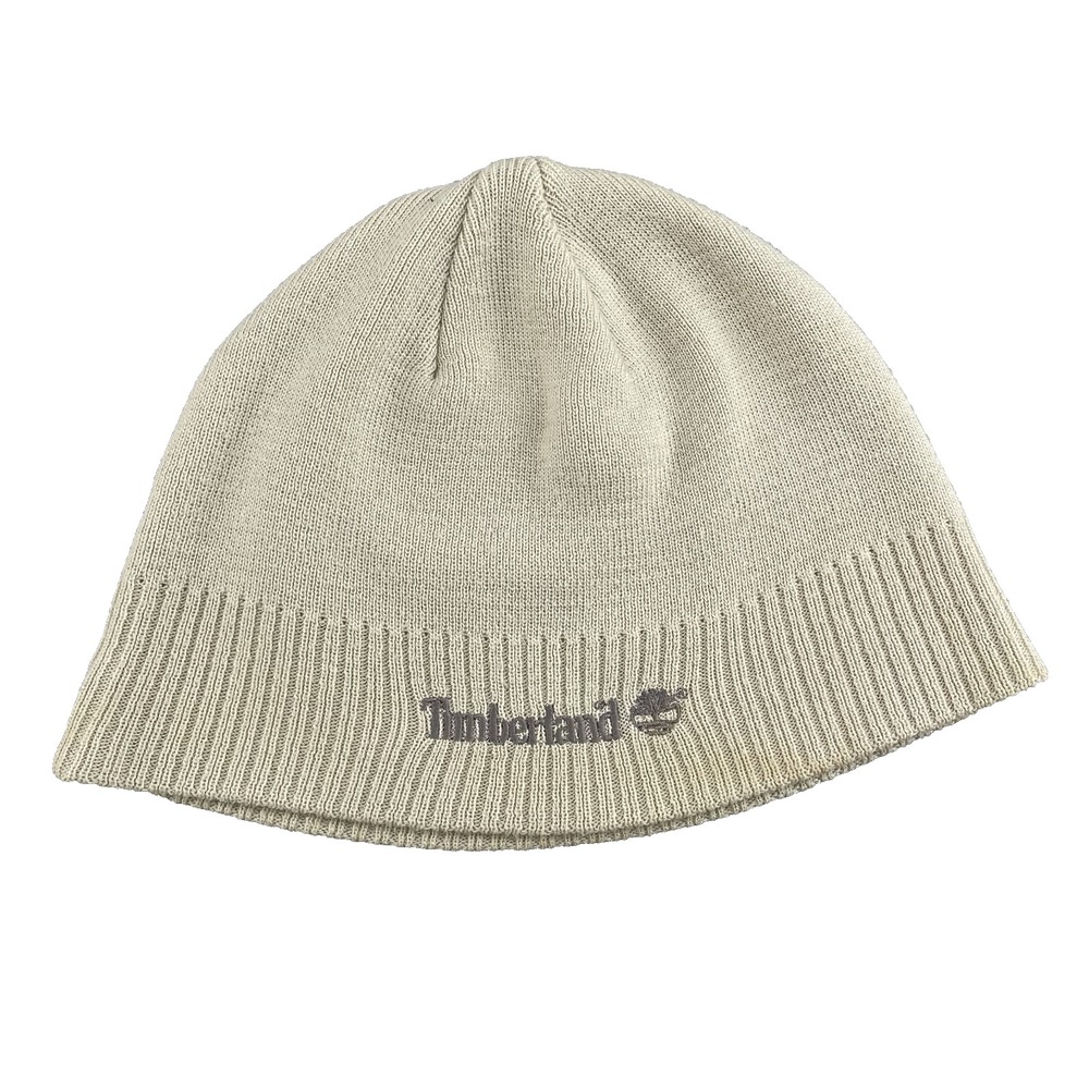 Timberland Beanie Hat Cap Beige Chunky Outdoor Streetwear Workwear 90's Skater